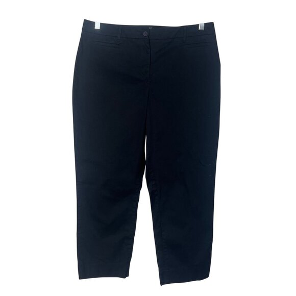 Talbots Slim Ankle Pants Womens Size 14 Black - Picture 1 of 8